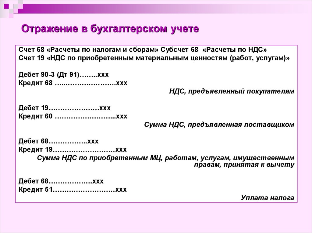 Счет 68 в бухгалтерском учете для чайников: характеристики, проводки, примеры