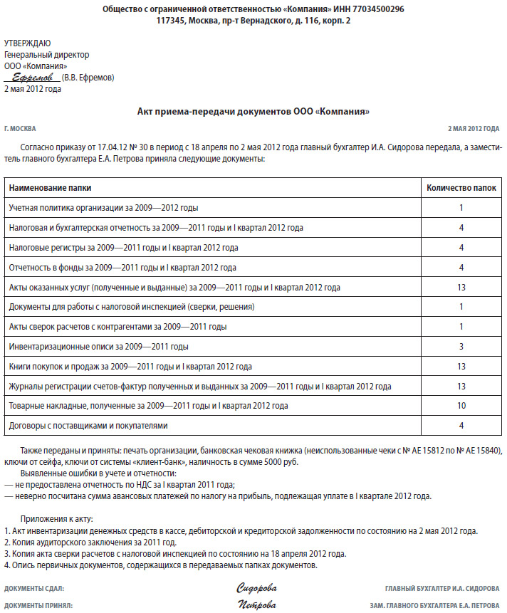 Хорошо принимать дела у предшественника который пояснит при каких обстоятельствах оформляли кадровые документы и поможет составить акт приема передачи Расскажем как принять дела в первый рабочий день если передать их вам никто не может