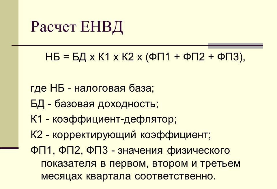 Какие налоги заменяет енвд