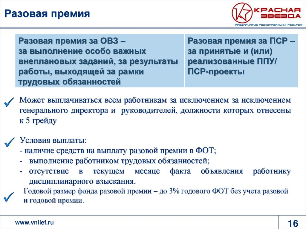 Расчет годовой премии за фактически отработанное время