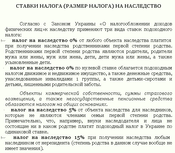 Налог на наследство какой это вид налога