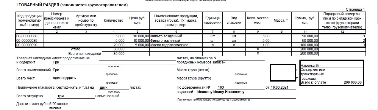 Как составить возвратную накладную поставщику