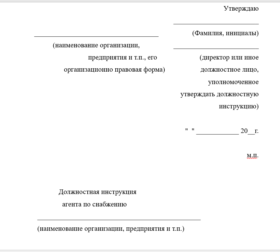 Должностные инструкции агента по снабжению: положения, виды, образцы и бланки