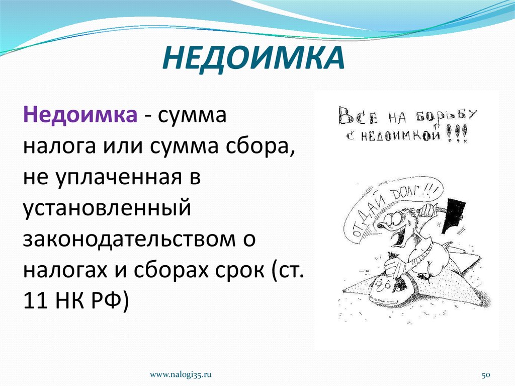 Что такое недоимка и задолженность по налогам