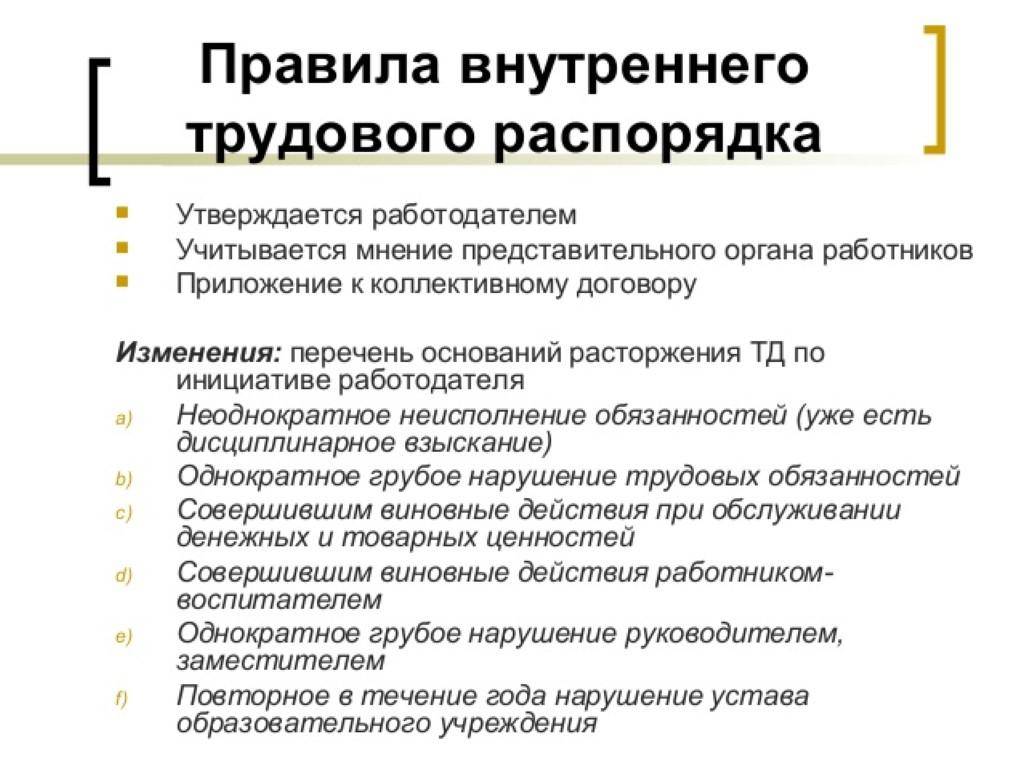 Правила внутреннего трудового распорядка. образец 2024 года