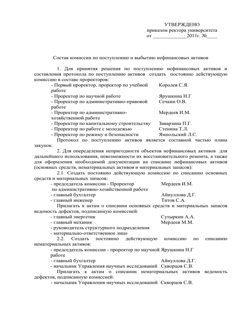 Постоянно действующая комиссия по списанию материальных ценностей | требования в законах 2024 года