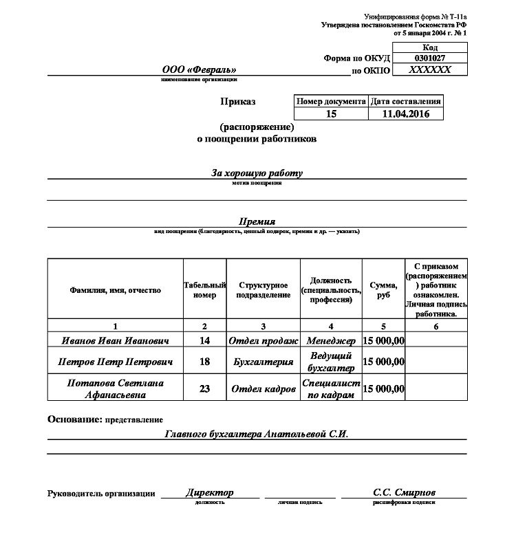 Как написать представление на премию образец - руководства, инструкции, бланки