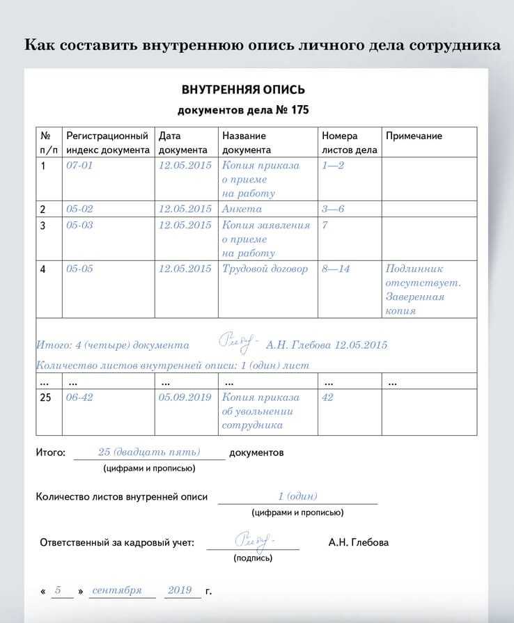 Особенности составления анкеты сотрудника для личного дела + образец для скачивания