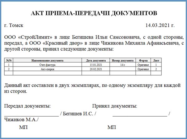 Акт об оприходовании материальных ценностей (форма м-35)