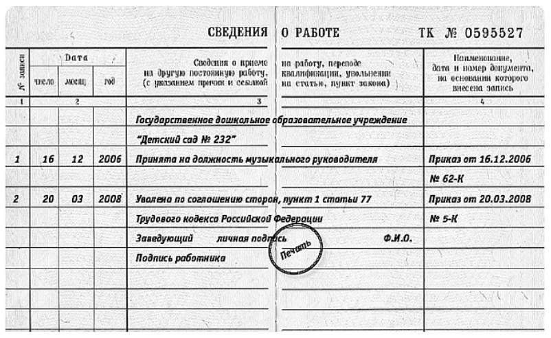 Увольнение в порядке перевода: порядок оформления, сроки, запись в трудовой книжке