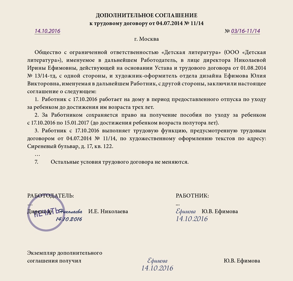 Дополнительное соглашение к трудовому договору: порядок составления и нюансы доп. соглашения.