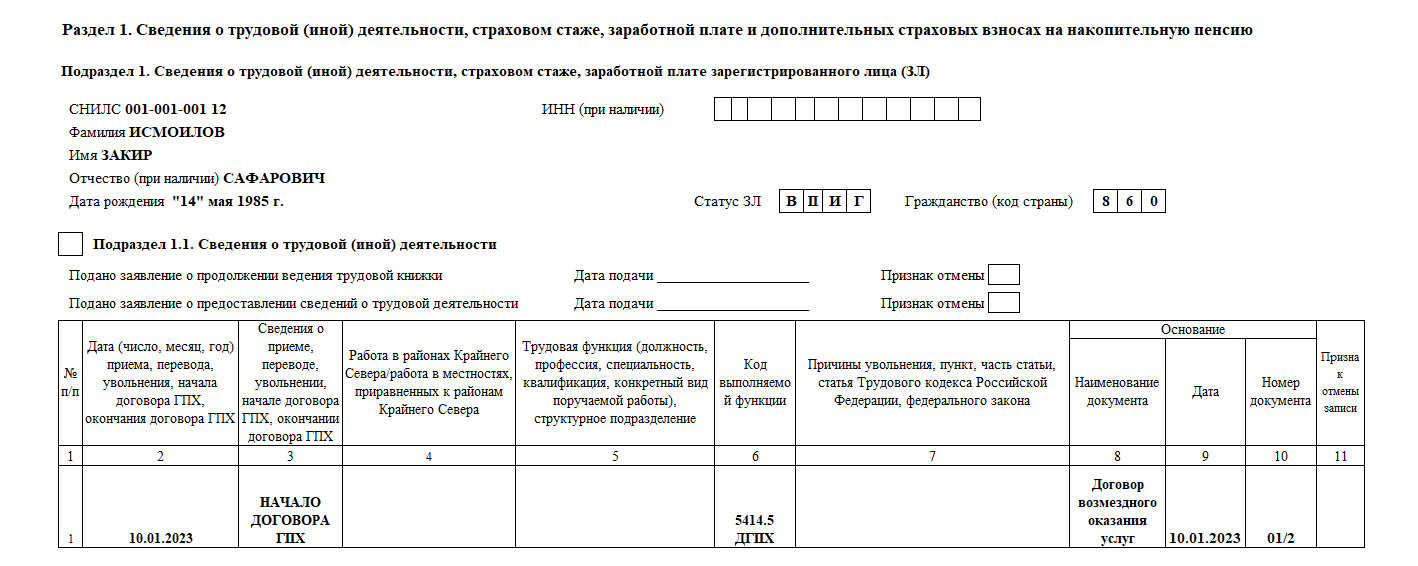 Какой код для графы 12 Профессиональная квалификационная группа должности подраздела 1 3 формы отчета ЕФС 1 классификатор таблица