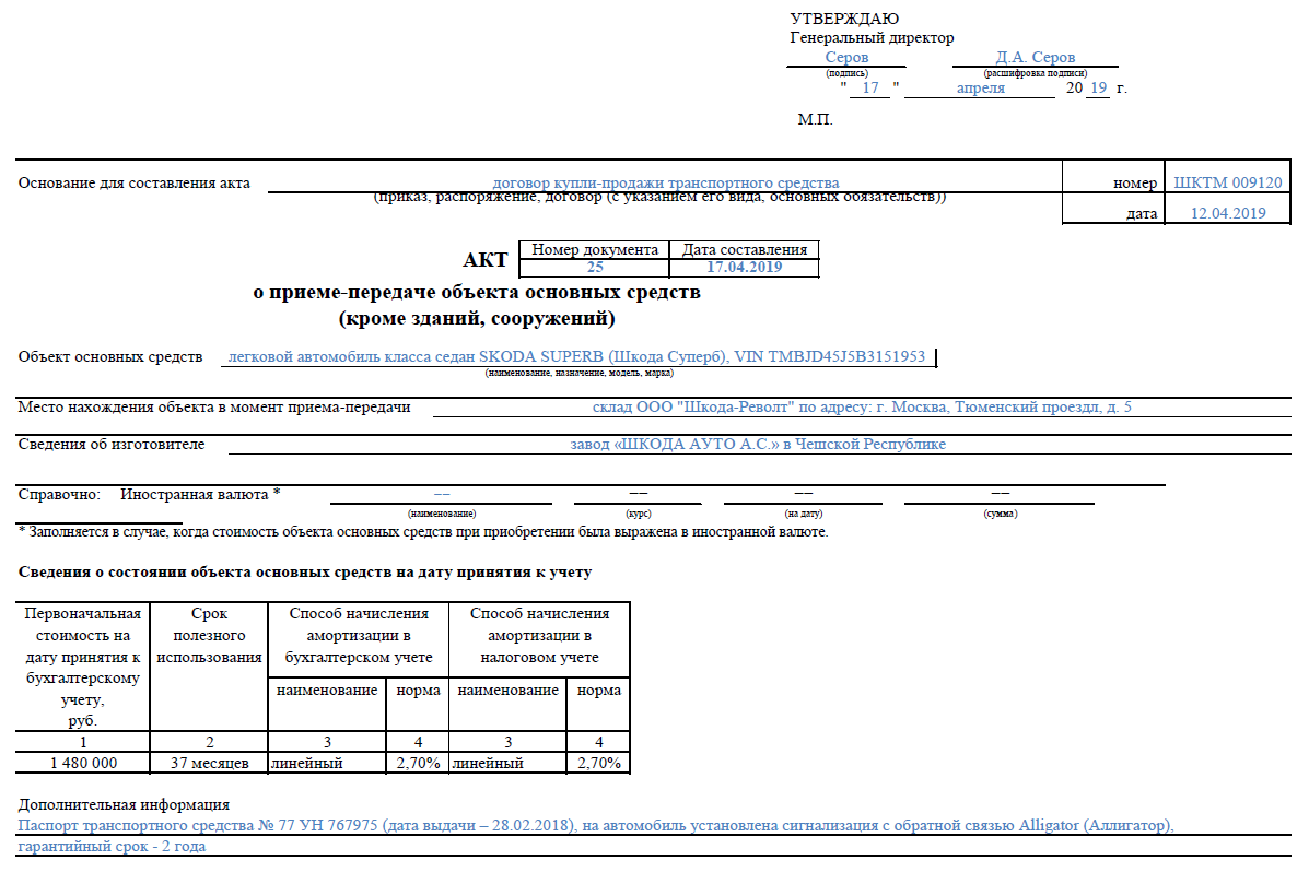 Документальное оформление движения основных средств в 2021 годупростая бухгалтерия